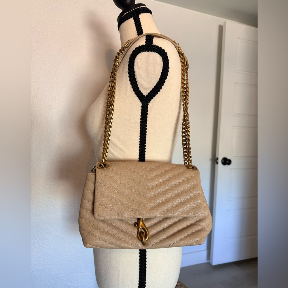 Rebecca Minkoff Beige Shoulder Bag with Gold Chain - Picture 6 of 6